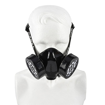 El respirador de la mascarilla de la media cara de la seguridad protege los  filtros de la máscara del espray de la pintura