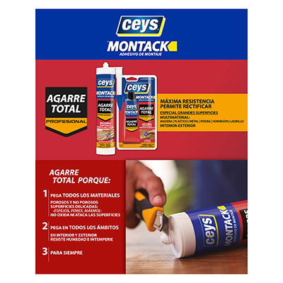 Adhesivos CEYS, Montack Agarre Total Profesional 300 grs.