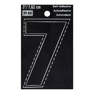 NÚMERO "7" DE VINILO 7.62 CM