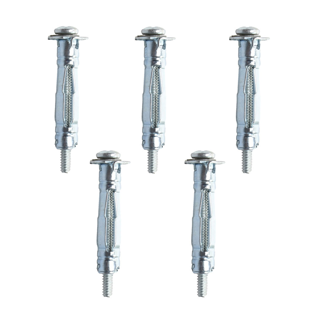 Taquete/anclaje de expansión de 1/8 de pulgada plata 5 piezas