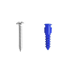 30 TAQUETES TORNILLOS 1 1/4 PULGADAS AZUL