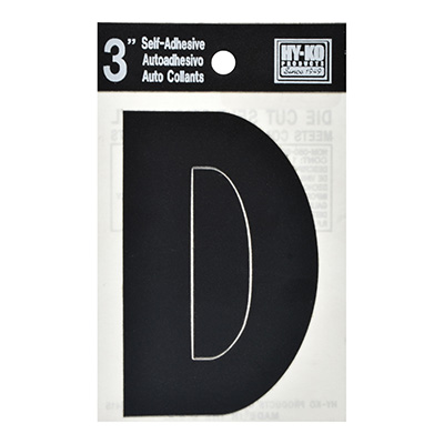 LETRA "D" DE VINILO 7.62 CM