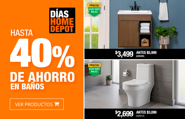 Hasta 40% de ahorro en baños -  Ver productos