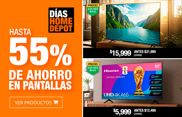 Ahorra hasta 55% en Pantallas