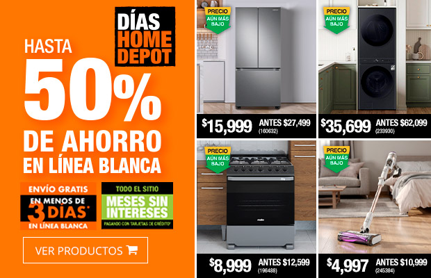 Hasta 50% de ahorro en Línea Blanca