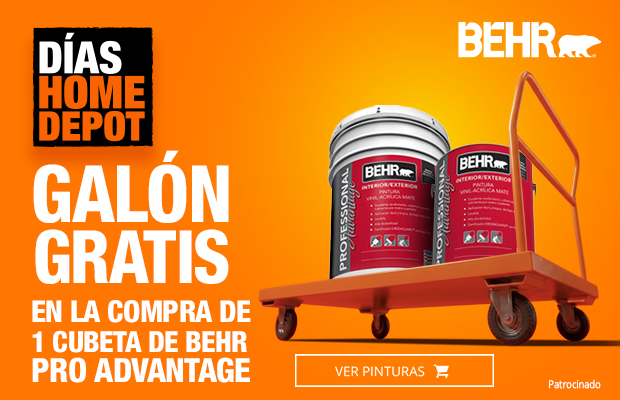 Behr - Aprovecha galón gratis al comprar una cubeta de Behr Pro Advantage