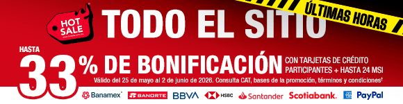 ¡Últimas horas! Hasta 33% de bonificación con tarjetas de crédito participantes + hasta 24 meses sin intereses