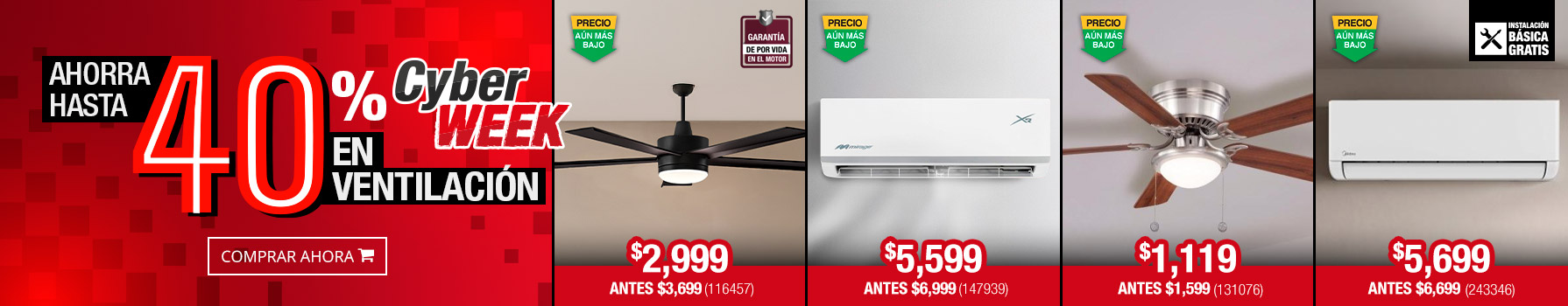 Ahorra hasta 55% en Ventilación