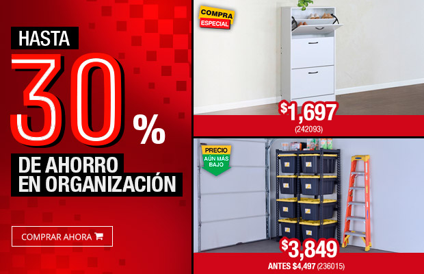 Hasta 30% de ahorro en Organizadores y Clósets