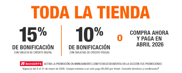 Toda la tienda 10% de bonificación - 15% de bonificación