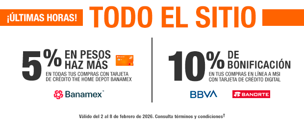 Compra en línea y obtén 5% en Pesos Haz Más con Banamex o 10% de bonificación con BBVA y Banorte