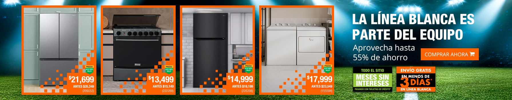 La Línea Blanca es parte del equipo - Aprovecha hasta 55% de ahorro