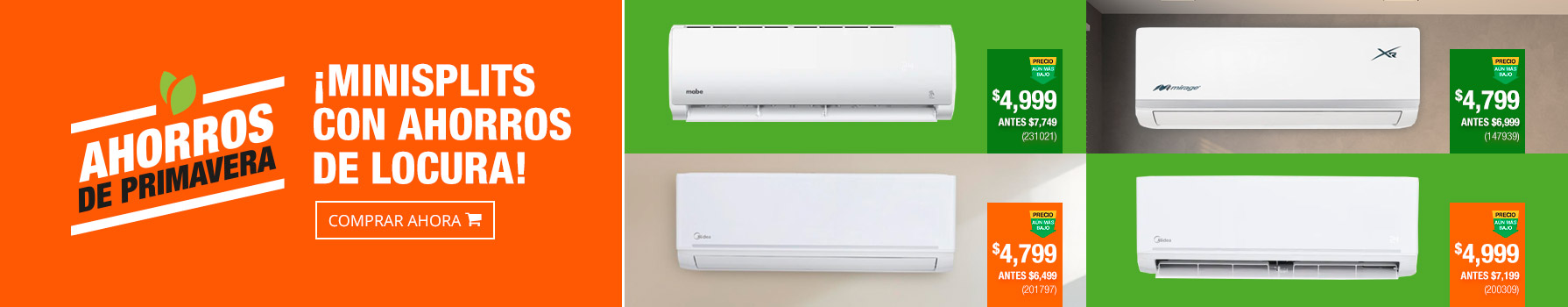 ¡Minisplits con ahorros de locura!
