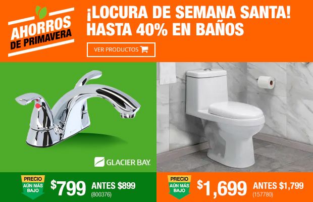 ¡Locura de Semana Santa! Hasta 40% en baños