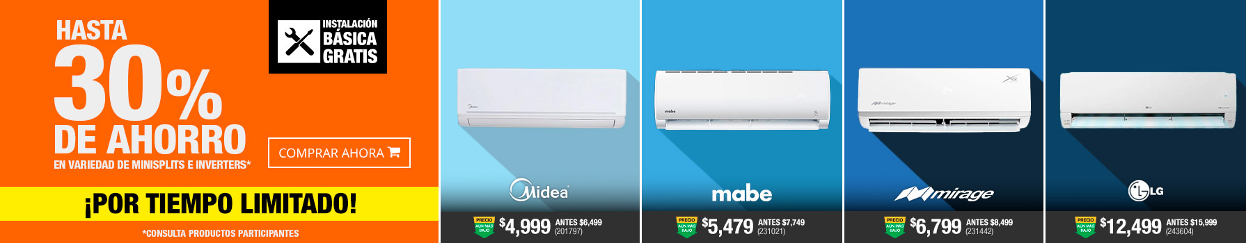Hasta 20% de ahorro en Minisplits - Aprovecha instalación Básica Gratis†