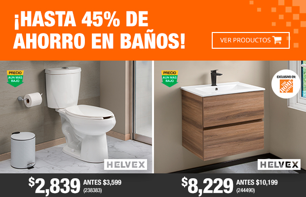 ¡Hasta 45% de ahorro en Baños!