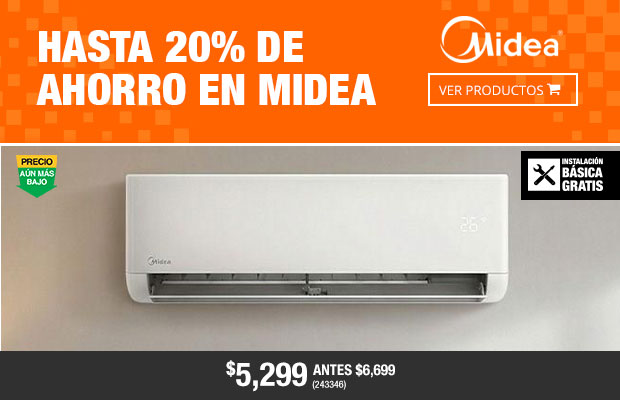 Hasta 20% de ahorro en Midea