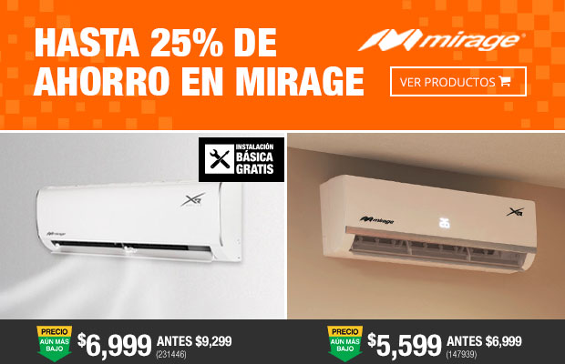 Hasta 25% de ahorro en Mirage