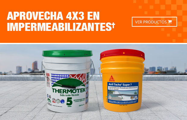 Aprovecha 4x3 en Impermeabilizantes†