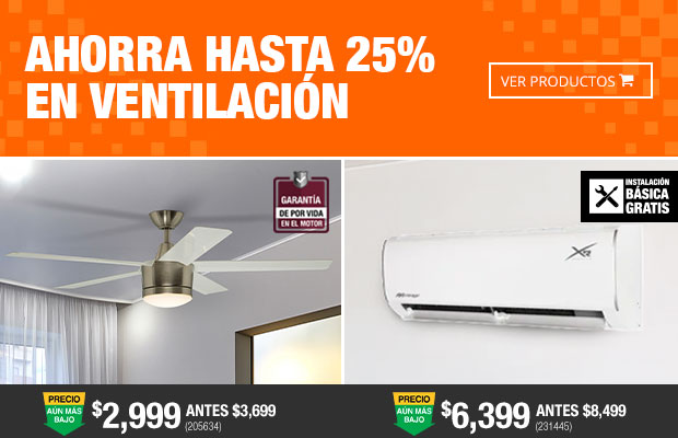 Ahorra hasta 25% en Ventilación