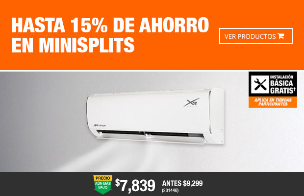 Ahorra hasta 15% en minisplits