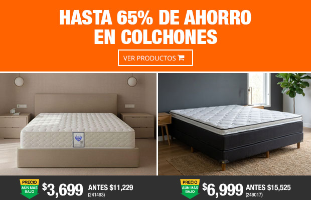 Hasta 65% de ahorro en colchones