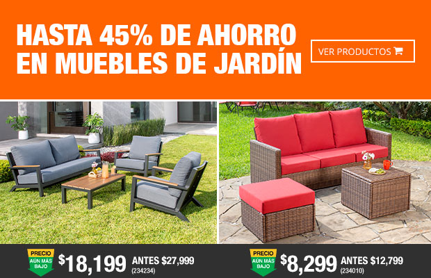 Hasta 45% en Muebles de jardín