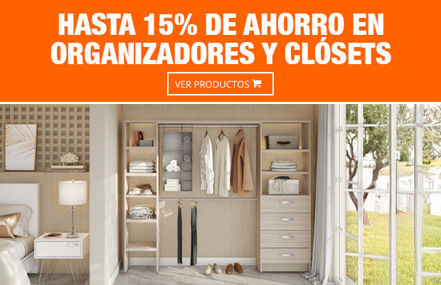 Ahorra hasta 15% en Organizadores y Clósets