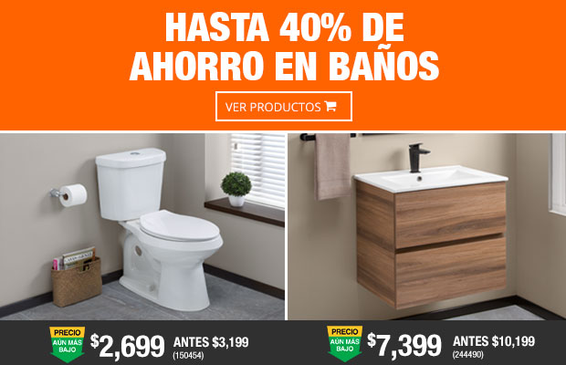 Hasta 40% de ahorro en Baños
