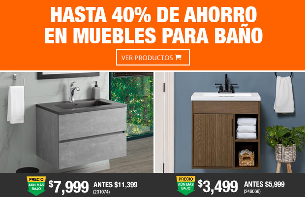 Ahorra hasta 40% en Muebles para baño