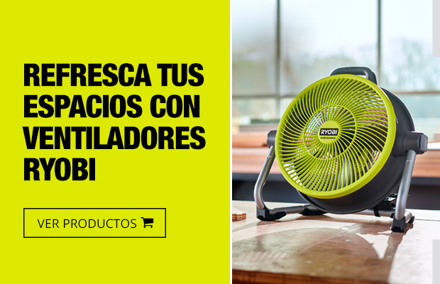 Refresca tus espacios con ventiladores Ryobi