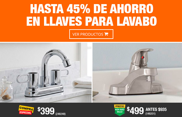 Hasta 50% de ahorro en Llaves para baños