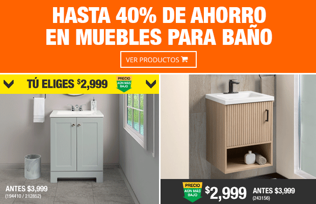 Ahorra hasta 40% en Muebles para baño