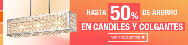 Hasta 50% en Candiles y colgantes