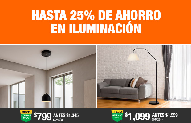 Hasta 25% de ahorro en iluminación - Ver productos