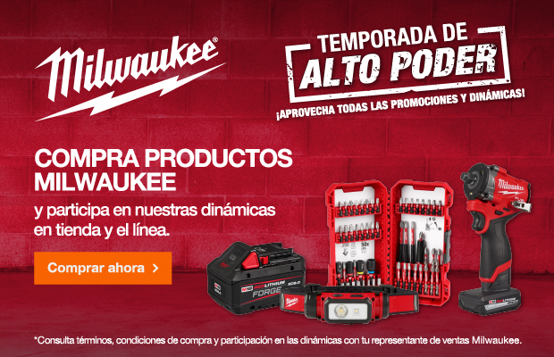 Temporada de alto poder - Compra productos milwaukee y participa en nuestras dinamicas en tienda y en linea