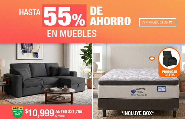 Hasta 60% de ahorro en Muebles
