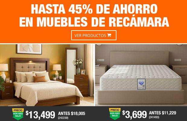 Hasta 45% de ahorro en Muebles de recámara