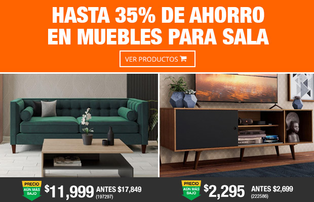 Hasta 35% de ahorro en Muebles para sala