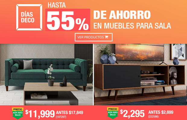 Hasta 55% de ahorro en Muebles para sala