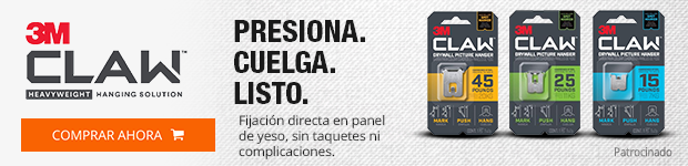 3M CLAW - Presiona. Cuelga. Listo.